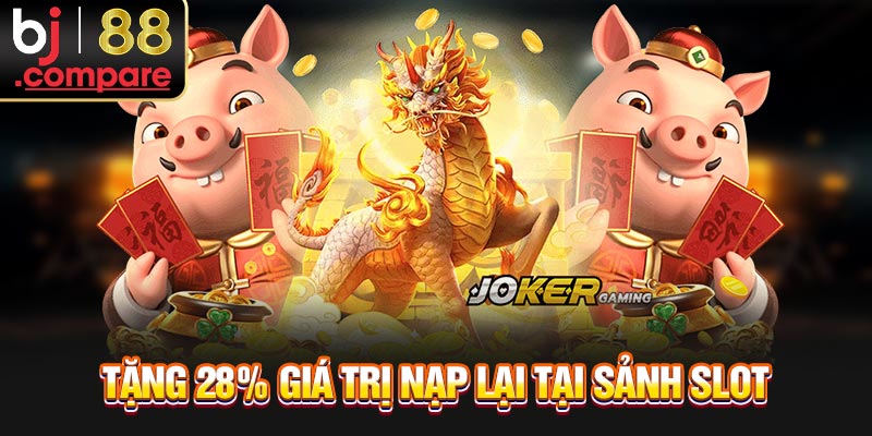 Tặng 28% giá trị nạp lại tại sảnh slot
